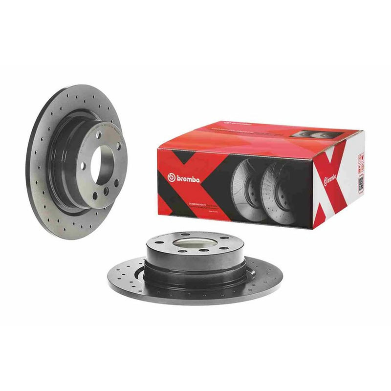 Brembo Xtra 2 x Perforated Rear Brake Discs 08.A205.1X