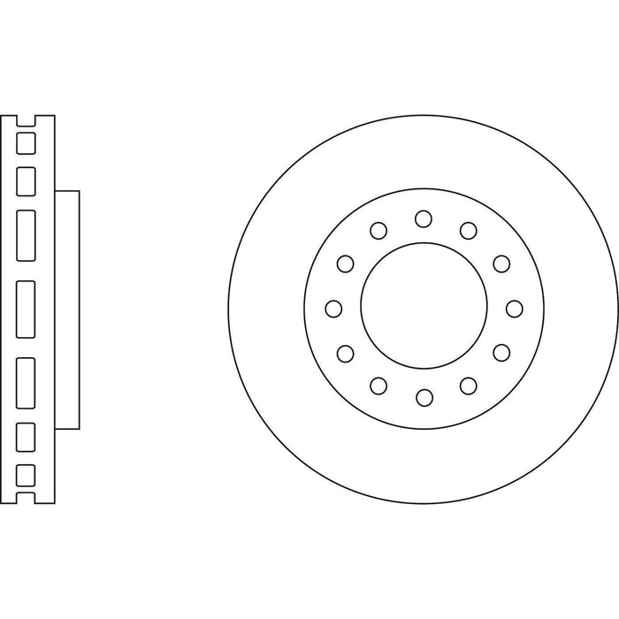 Apec Brake Disc Front Fits Isuzu Grafter N Series Nkr Apec  - Town Parts