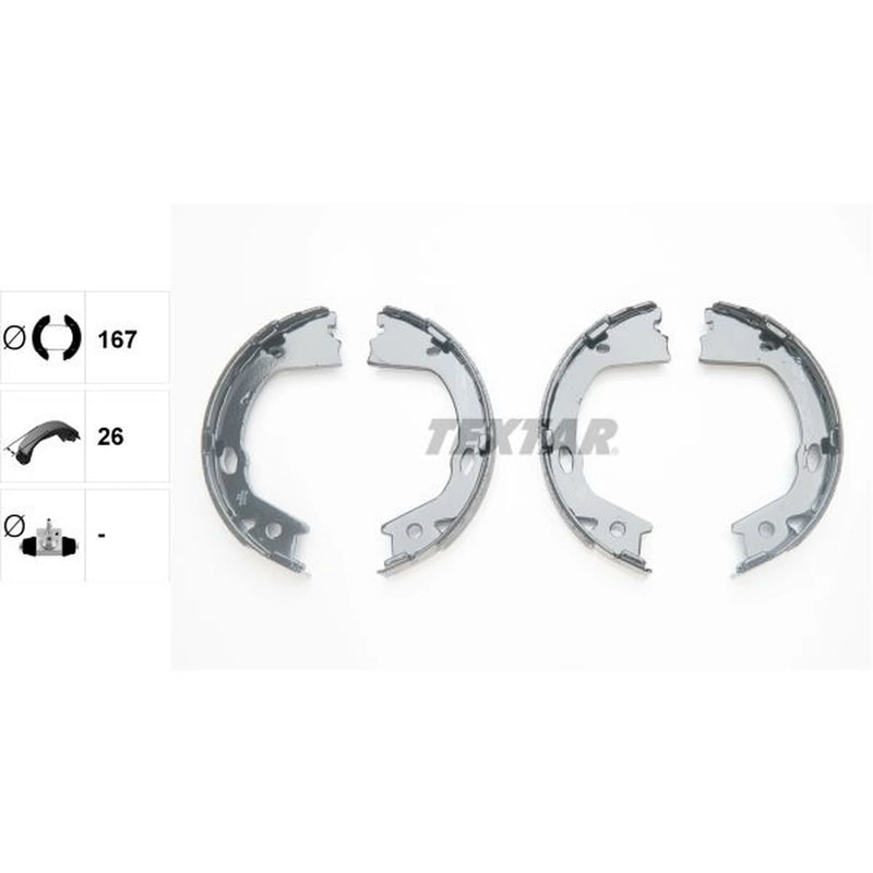 Textar Parking Brake Shoe Set 91082600
