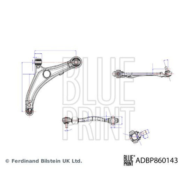 Blue Print Control/Trailing Arm Front Left ADBP860143