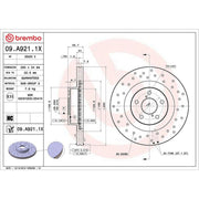 Brembo Xtra 2 x Perforated/Vented Front Brake Discs 09.A921.1X