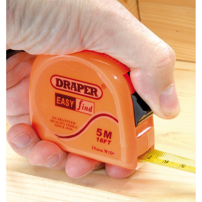 Draper Measuring Tape, 5m/16ft x 19mm, Blue 75881 Draper  - Town Parts