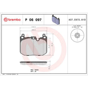 Brembo 4 x Front Brake Pad Set P06097