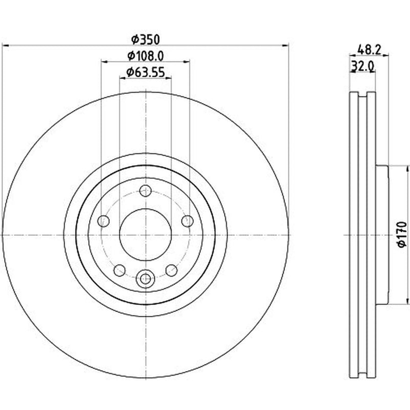 Mintex 2 x Vented Front Brake Discs MDC2907C