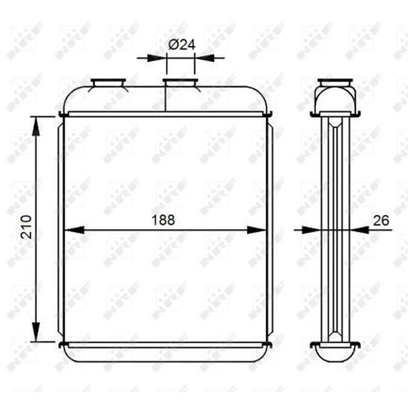 NRF Heater Matrix Core Heat Exchanger 53215