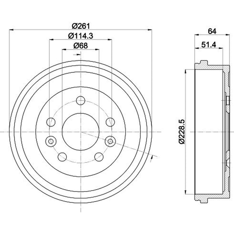Mintex Brake Drum Assembly Rear MBD405