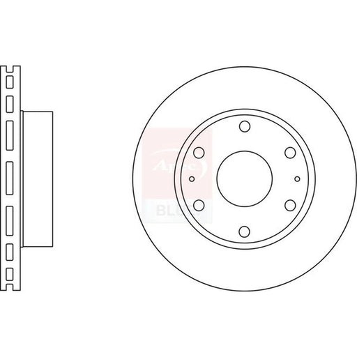 Apec 2 x Vented Front Brake Discs SDK6636