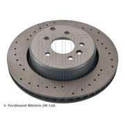 Blue Print 2 x Perforated/Vented Rear Brake Discs ADT343304