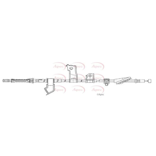Apec Handbrake Cable Right Rear CAB1212