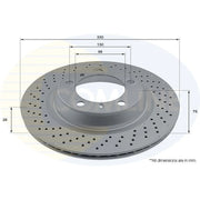 Comline 2 x Perforated/Vented Rear Brake Discs ADC2934VL