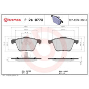 Brembo 4 x Front Brake Pad Set P24077X