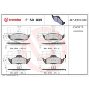 Brembo 4 x Front Brake Pad Set P50039