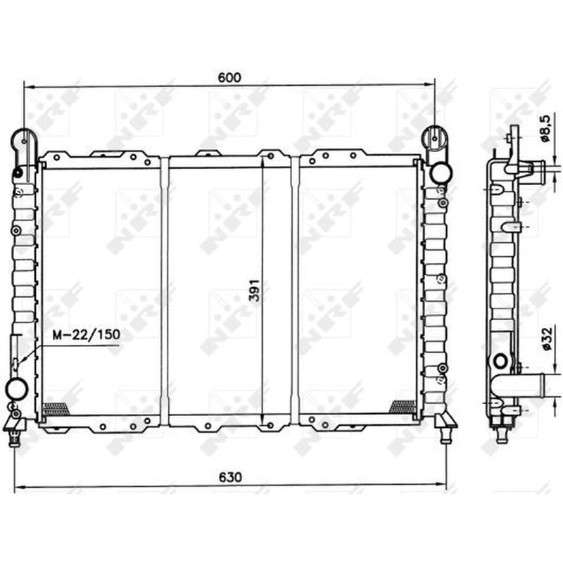 NRF Engine Radiator 58996