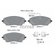 Textar Rear Brake Pad Set 2673901