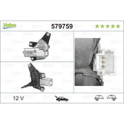 Valeo Front/Rear Wiper Motor Rear 579759