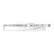 Borg & Beck Brake Hydraulic Hose Line Front Left BBH7954
