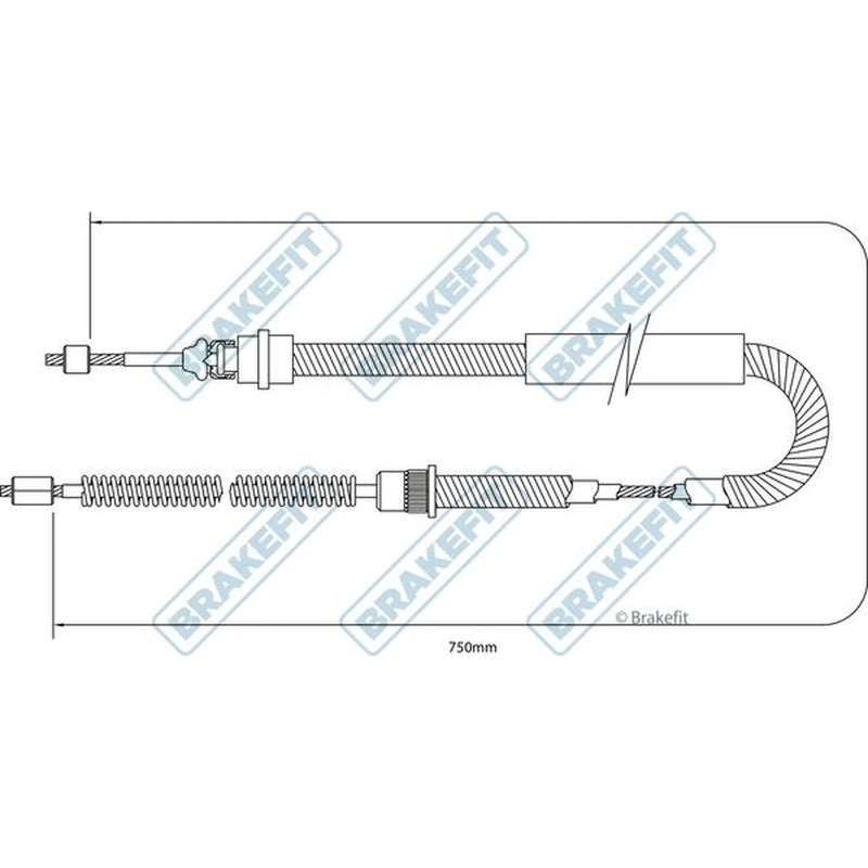 Apec Handbrake Cable Right Rear BBC3346