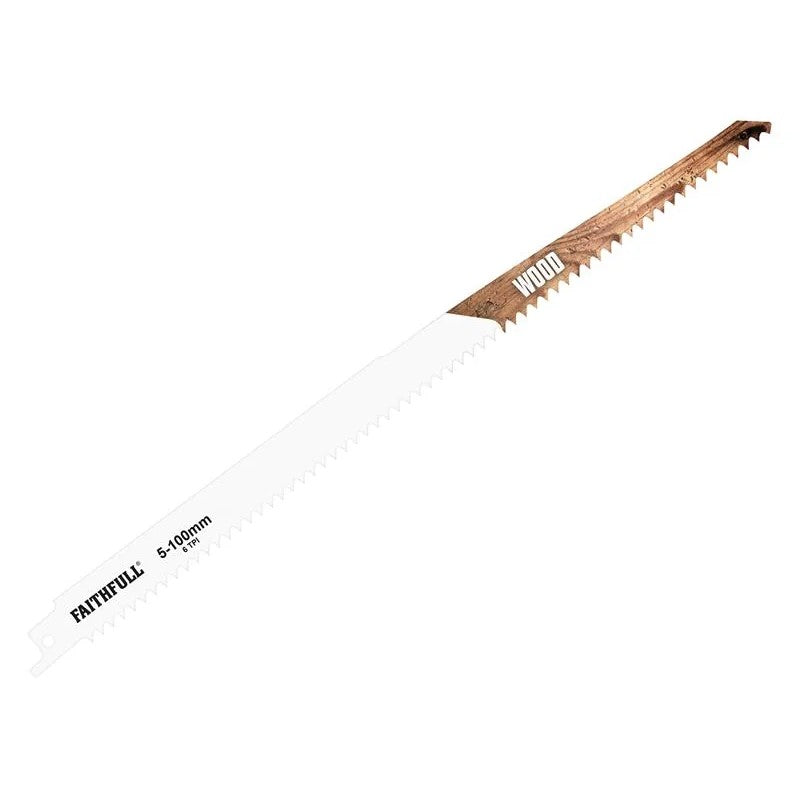 Faithfull S1411D Sabre Saw Blade Wood 300mm 6 TPI (Pack 5) - FAISBS1411D
