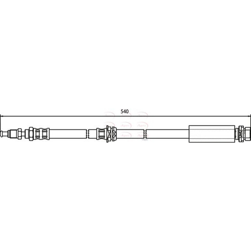 Apec Brake Hydraulic Hose Line Front HOS3396