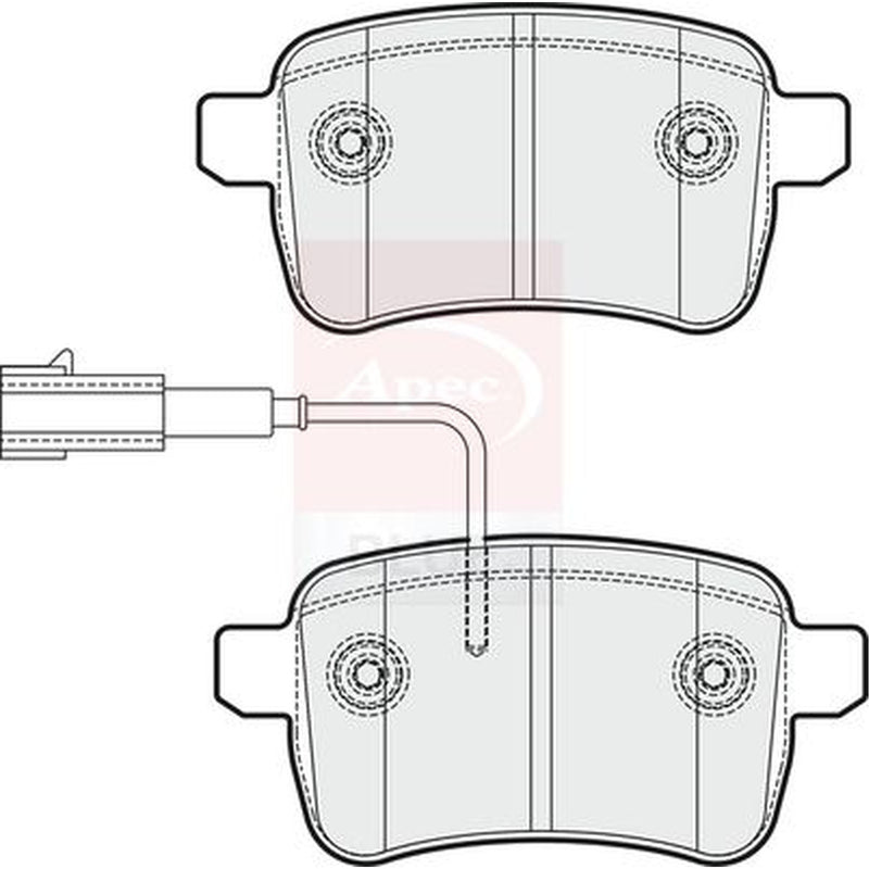 Apec Rear Brake Pad Set PD3711