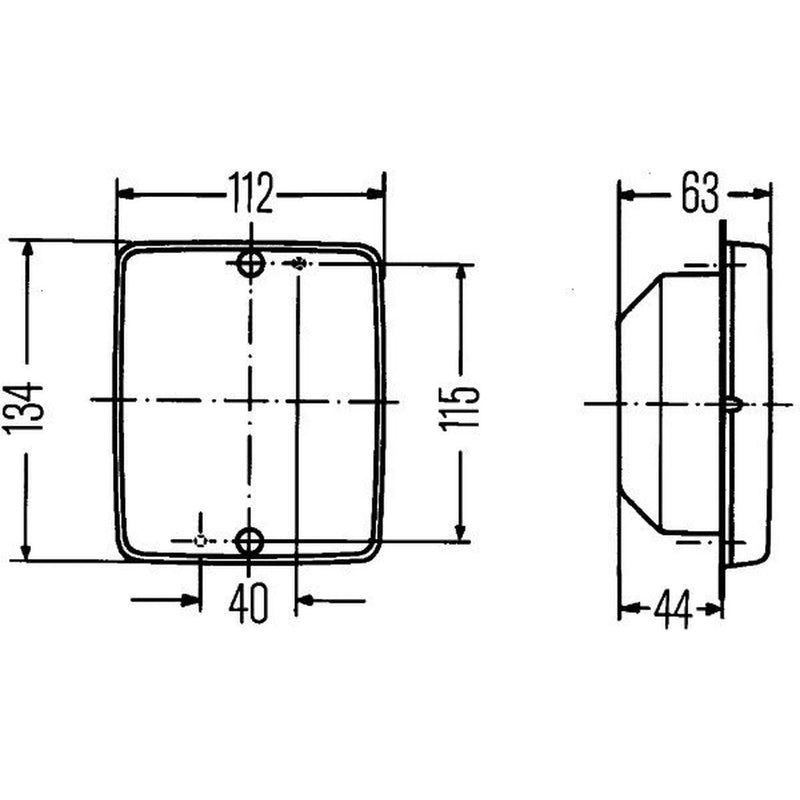 Hella Rear Fog Light Lamp Unit Right 2NE 003 236-301