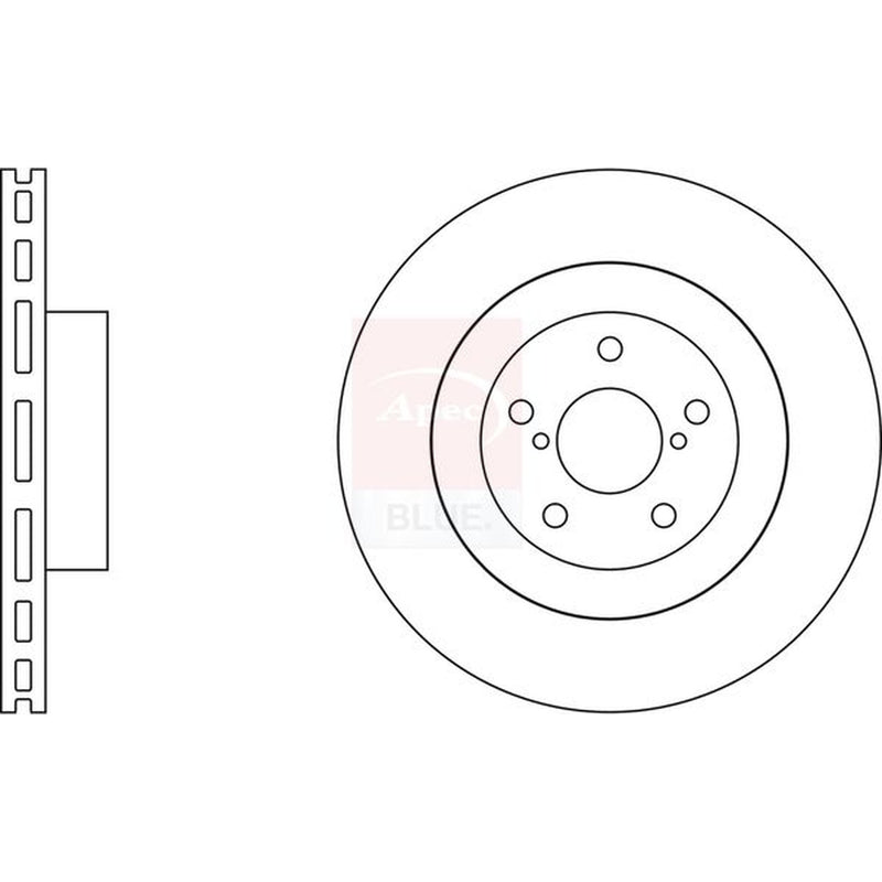Apec 2 x Vented Front Brake Discs SDK6332