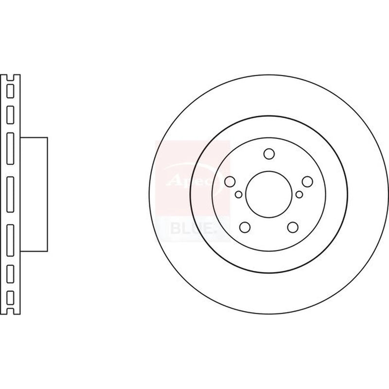 Apec 2 x Vented Front Brake Discs SDK6332