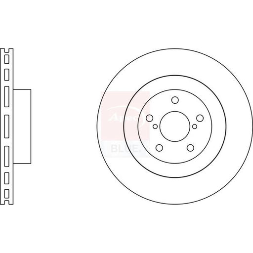 Apec 2 x Vented Front Brake Discs SDK6332