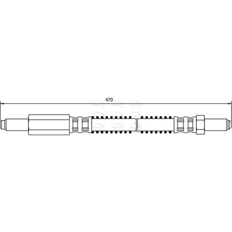 Apec Brake Hydraulic Hose Line Front HOS3131