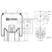 Febi Air Suspension Bellow 200mm 39990