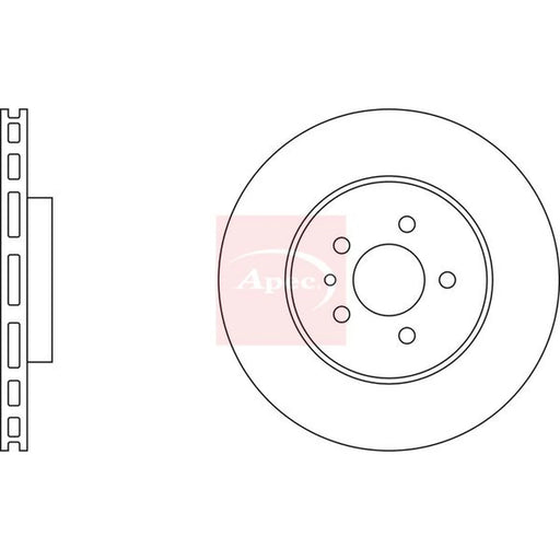 Apec 2 x Vented Front Brake Discs DSK788