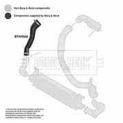 Borg & Beck Intercooler Turbo Charge Air Hose BTH1566