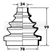 First Line Drive Shaft Bellow Kit Front Left FCB2334