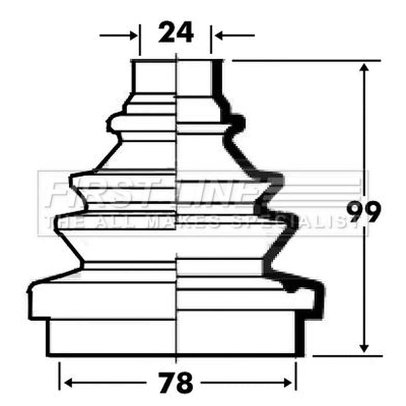 First Line Drive Shaft Bellow Kit Front Left FCB2334