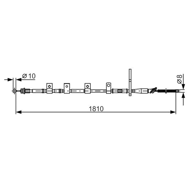 Bosch Handbrake Cable Right Rear 1 987 482 356