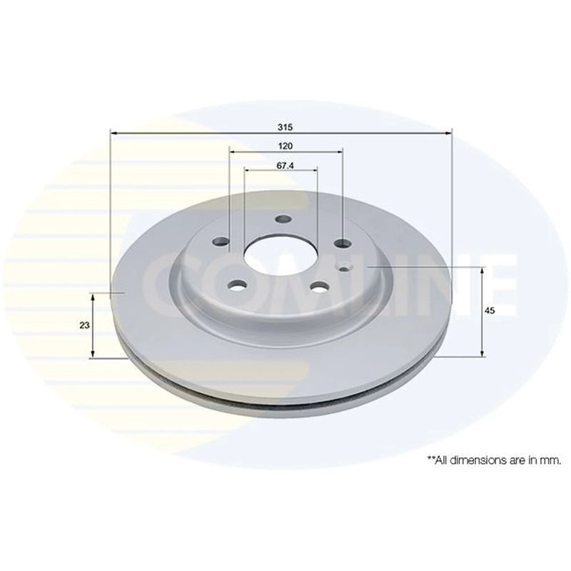 Comline 2 x Rear Brake Discs ADC2973V