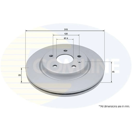 Comline 2 x Rear Brake Discs ADC2973V