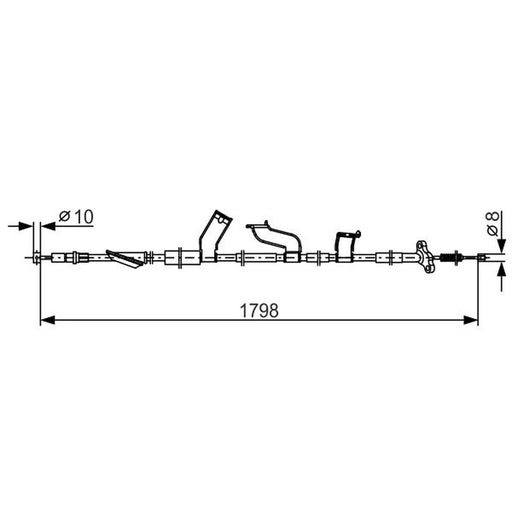 Bosch Handbrake Cable Right Rear 1 987 482 788