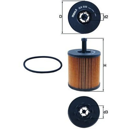 Mahle Engine Oil Filter OX 556D