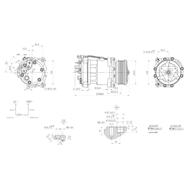 Hella Air Conditioning Compressor 8FK 366 200-901