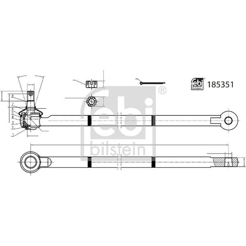 Febi Centre Rod Assembly Front 185351