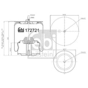Febi Air Suspension Bellow 290mm 172721