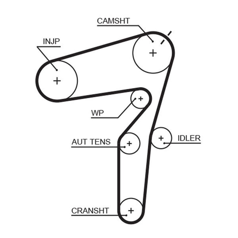 Gates Timing Belt Kit with Rollers K035623XS