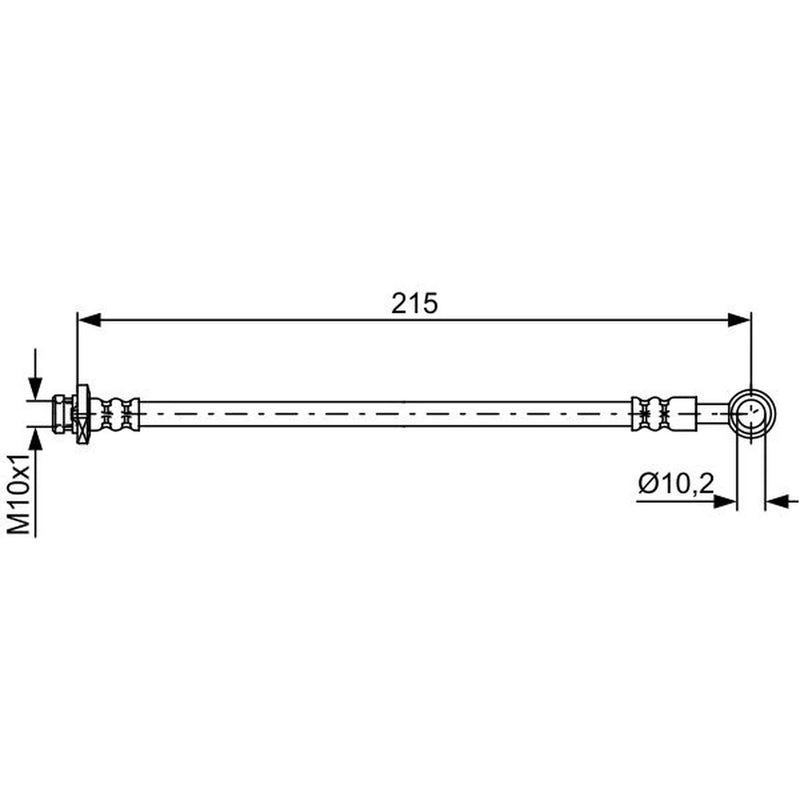 Bosch Brake Hydraulic Hose Line Right 1 987 481 833