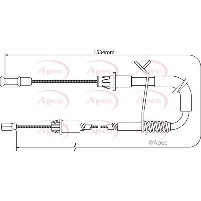 Apec Handbrake Cable Left Rear CAB1189