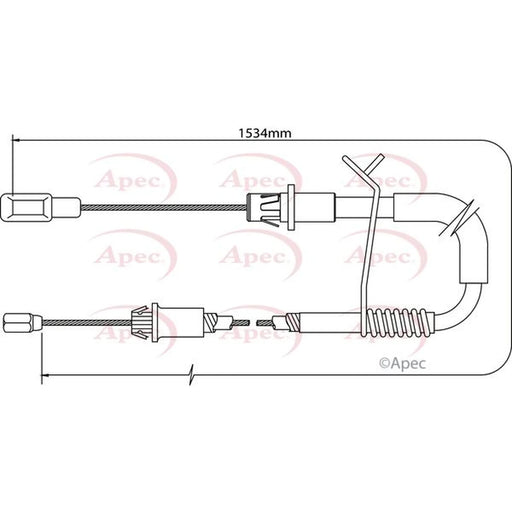 Apec Handbrake Cable Left Rear CAB1189