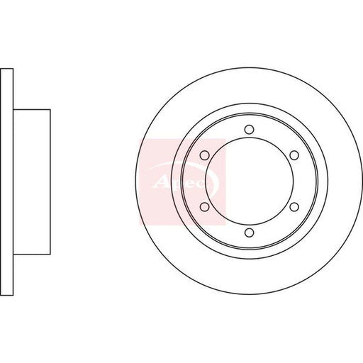 Apec 2 x Solid Rear Brake Discs DSK4210