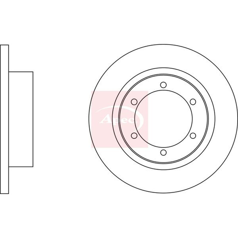 Apec 2 x Solid Rear Brake Discs DSK4210