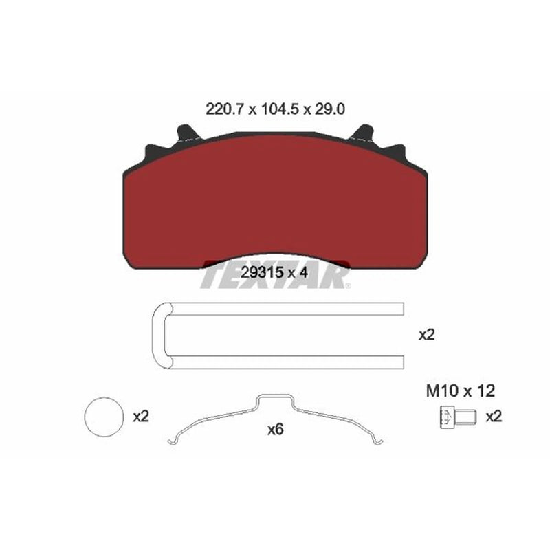 Textar Rear Brake Pad Set 2931501