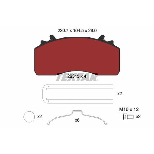 Textar Rear Brake Pad Set 2931501